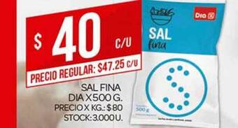 Supermercados DIA Sal Fina Dia x 500g oferta