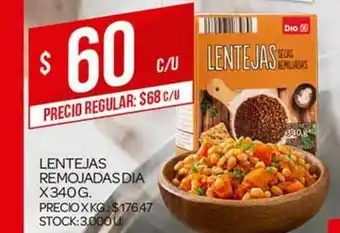Supermercados DIA Lentenjas Remojadas Dia x 340 g oferta
