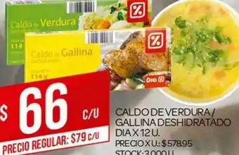 Supermercados DIA Caldo De Verdura Gallina Deshidratado Dia x 12 u oferta