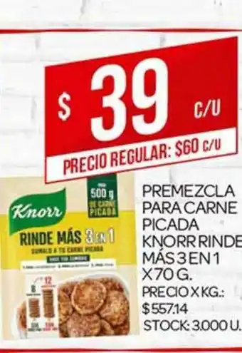 Supermercados DIA Premezcla Para Carne Picada Knorr Rinde Más 3 En 1 oferta