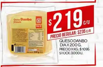 Supermercados DIA Queso Danbo Dia x 200 g oferta