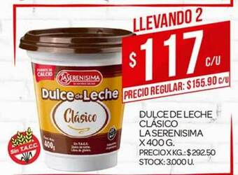 Supermercados DIA Dulce De Leche Clásico La Serenisima x 400g oferta