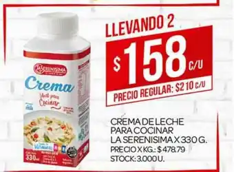Supermercados DIA Crema De Leche Para Cocinar La Serenisima x 330 g oferta