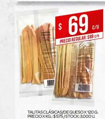 Supermercados DIA Talitasclásicas De Queso x 120 g oferta