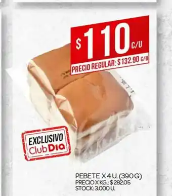 Supermercados DIA Pebete x 4 u oferta