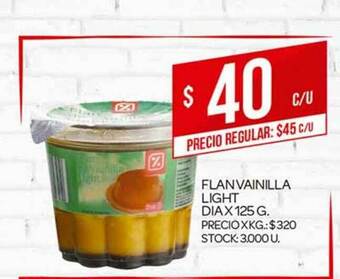 Supermercados DIA Flan Vainilla Light Dia x 125 g oferta