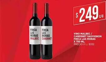 Supermercados DIA Vino Malbec Cabernet Sauvignon Finca Las Moras x 750 ml oferta