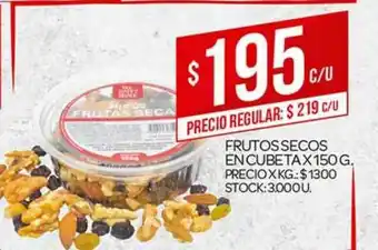 Supermercados DIA Frutos Secos En Cubeta x 150 g oferta