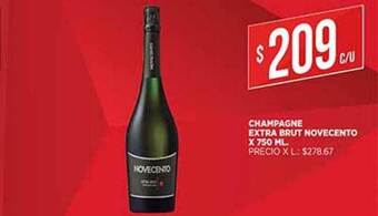 Supermercados DIA Champagne Extra Brut Novecento x 750 ml oferta