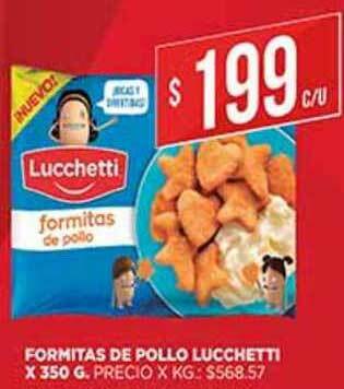 Supermercados DIA Formitas De Pollo Lucchetti x 350 g oferta