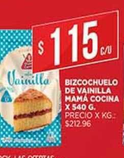 Supermercados DIA Bizcochuelo De Vainilla Mamá Cocina x 540 g oferta