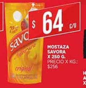 Supermercados DIA Mostaza Savora x 250 g oferta