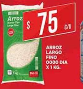 Supermercados DIA Arroz Largo Fino 0000 Dia x 1 kg oferta