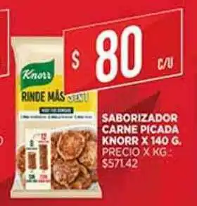 Supermercados DIA Saborizador Carne Picada Knorrr x 140 g oferta