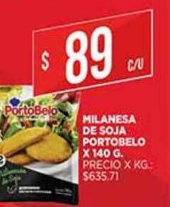 Supermercados DIA Milanesa De Soja Portobelo x 140 g oferta
