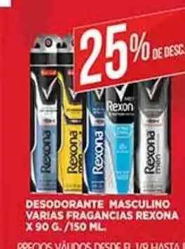 Supermercados DIA Desodorante Masculino Varias Fragancias Rexona 25% De Desc. oferta