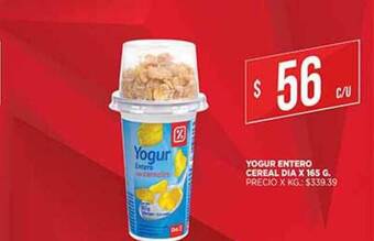 Supermercados DIA Yogur Entero Cereal Dia x 165 g oferta