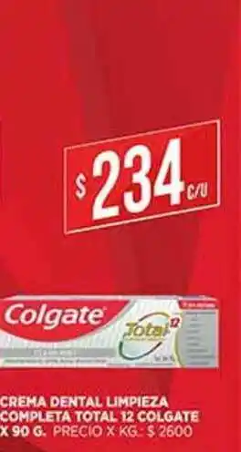 Supermercados DIA Creme Dental Limpieza Completa Total 12 Colgate oferta