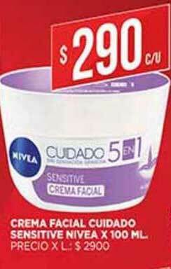 Supermercados DIA Crema Facial Cuidado Sensitive Nivea x 100 ml oferta