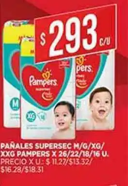 Supermercados DIA Pañales Supersec Xxg Pampers oferta