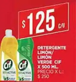 Supermercados DIA Detergente Limón Verde Cif x 500 ml oferta