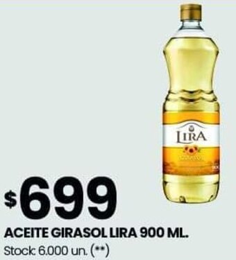 Changomas ACEITE GIRASOL LIRA 900 ML oferta