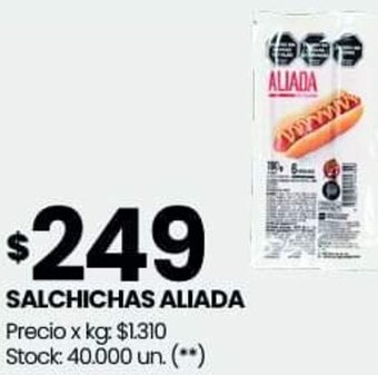Changomas SALCHICHAS ALIADA oferta