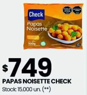 Changomas PAPAS NOISETTE CHECK oferta