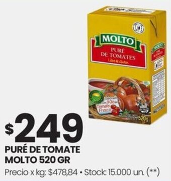 Changomas PURÉ DE TOMATE MOLTO 520 GR oferta