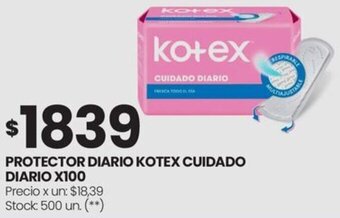 Changomas PROTECTOR DIARIO KOTEX CUIDADO DIARIO X100 oferta