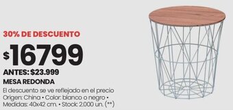 Changomas MESA REDONDA oferta