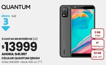 Changomas CELULAR QUANTUM QRASH oferta