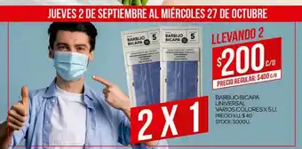 Supermercados DIA Barbijo Bicapa Universal Varios Colores oferta