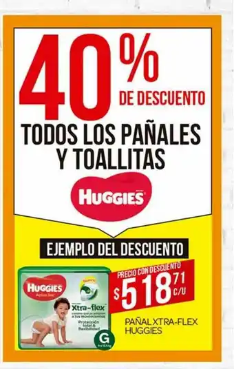 Supermercados DIA Pañal Xtra-flex Huggies oferta
