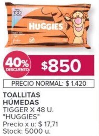 Carrefour HUGGIES TOALLITAS HÚMEDAS TIGGER X 48 U. oferta