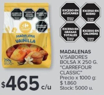 Carrefour CARREFOUR CLASSIC MADALENAS VISABORES BOLSA X 250 G. oferta