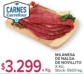 Carrefour MILANESA DE NALGA DE NOVILLITO X KG. oferta