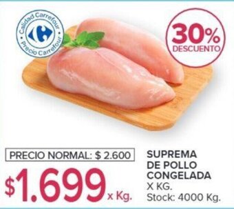Carrefour SUPREMA DE POLLO CONGELADA X KG. oferta