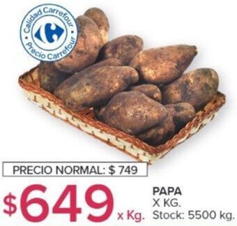 Carrefour PAPA X KG. oferta