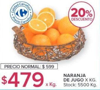 Carrefour NARANJA DE JUGO X KG. oferta