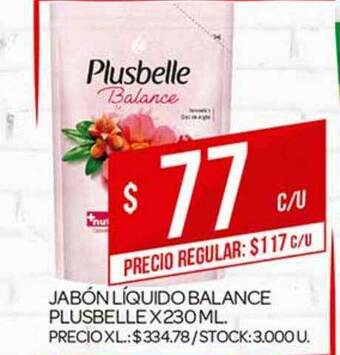 Supermercados DIA Jabón Líquido Balance Plusbelle x 230ml oferta