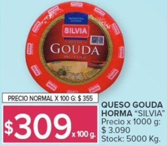 Carrefour SILVIA QUESO GOUDA HORMA 100G oferta