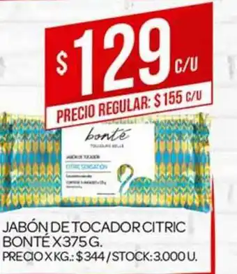 Supermercados DIA Jabón De Tocador Citric Bonté x 375g oferta