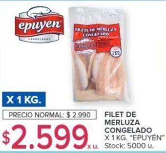 Carrefour EPUYEN FILET DE MERLUZA CONGELADO X 1KG oferta
