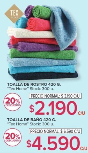 Carrefour TOALLA DE ROSTRO 420 G. oferta