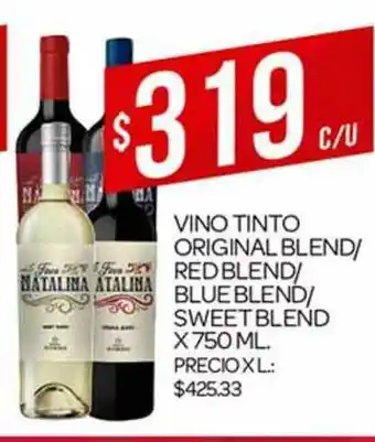 Supermercados DIA Vino Tinto Original Blend Red Blend Blue Blend Sweet Blend x 750ml oferta