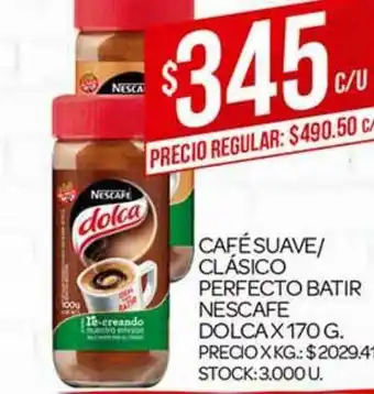 Supermercados DIA Café Suave Clásico Perfecto Batir Nescafe Dolca x 170g oferta