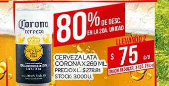 Supermercados DIA Cerveza Lata Corona x 269ml oferta