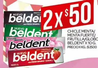 Supermercados DIA Chicle Menta Menta Fuerte Grutilla Glbo Beldent x 10g oferta