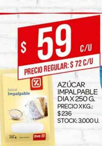 Supermercados DIA Azúcar Impalpable Dia x 250g oferta